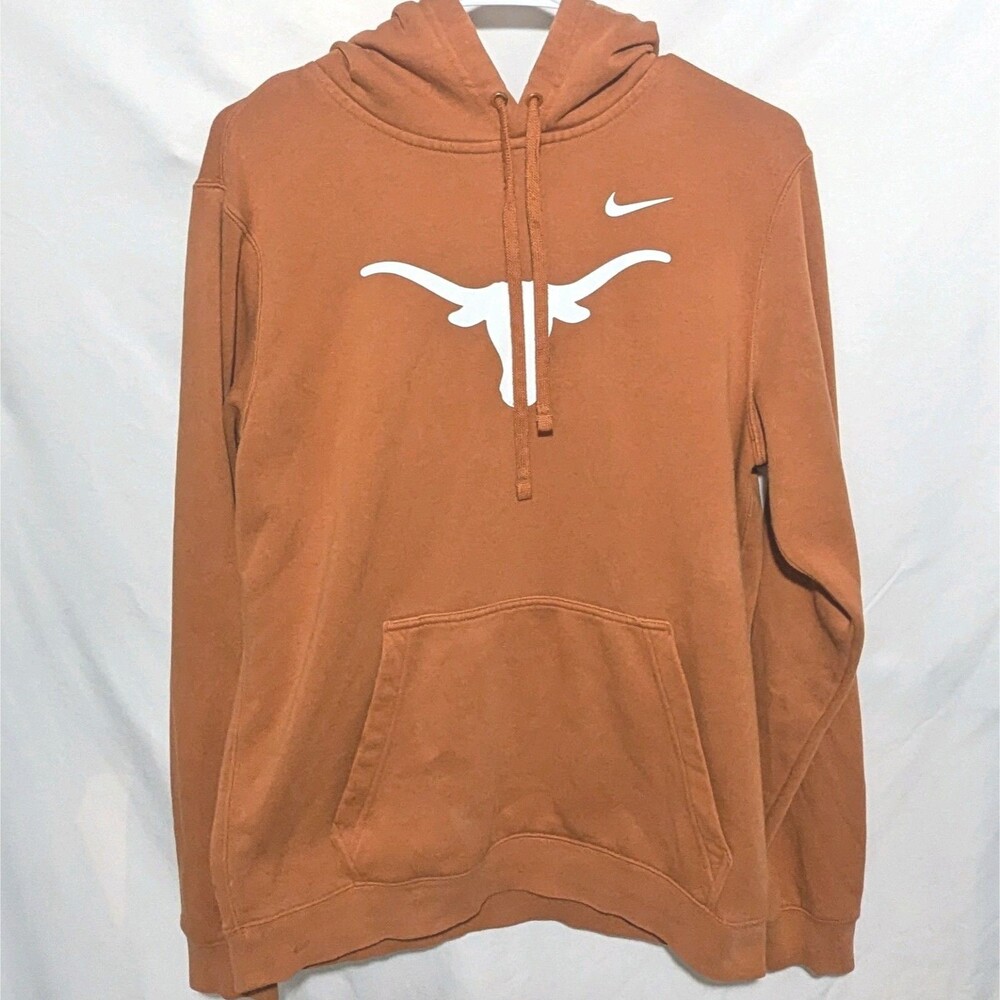 Nike Texas Longhorns Hoodie Unisex Small Sweatshirt Fleece UT Burnt Orange